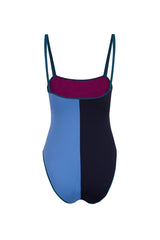 TRAJE DE BAÑO ORILLA SALITRE AZUL / MARINO