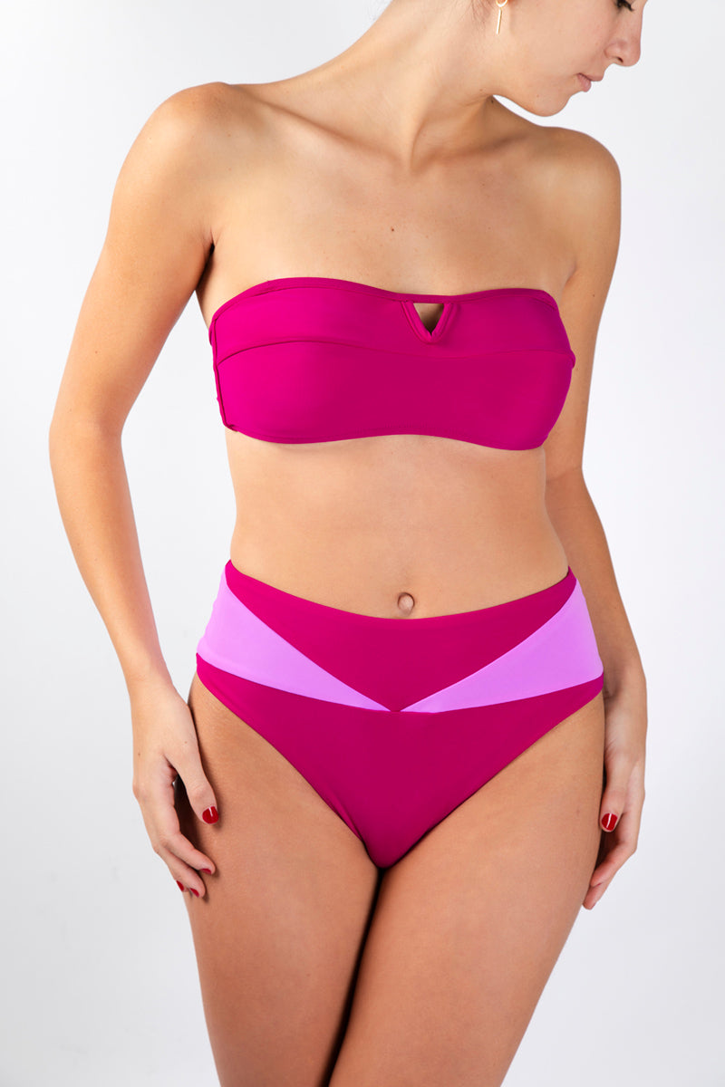 BIKINI TOP BANDEAU FUCHSIA