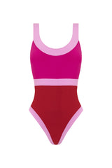 TRAJE DE BAÑO HORIZONTE ISLA FUCSIA / FRESA