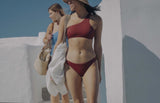 Bikini Top asimétrico granate