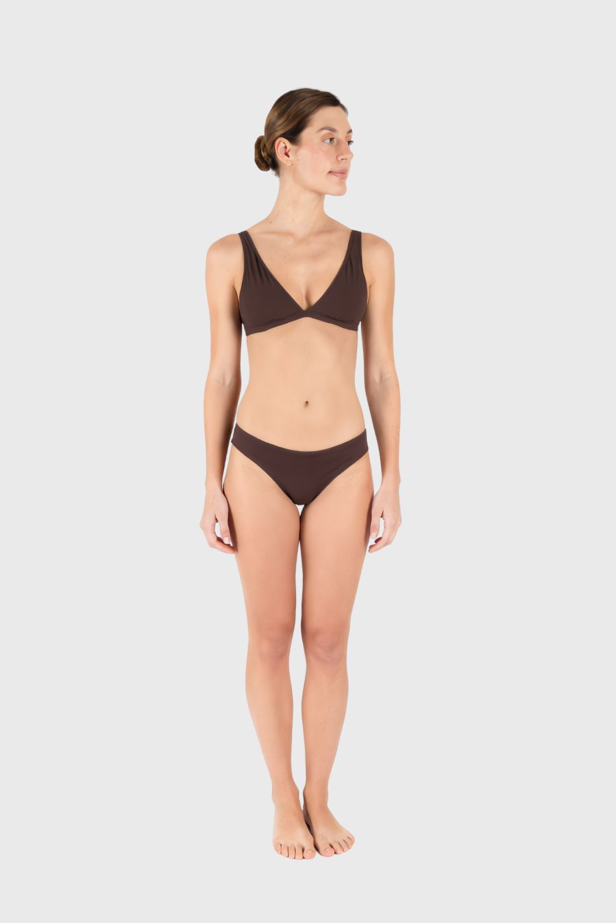 PEAK BROWN BIKINI TOP