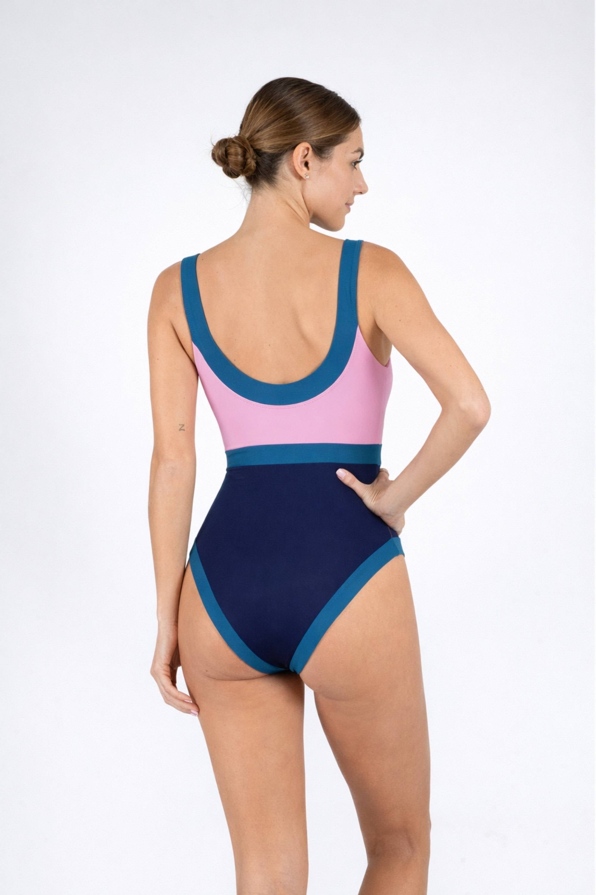 TRAJE DE BAÑO HORIZONTE BIMINI LILA / MARINO / BLUISH