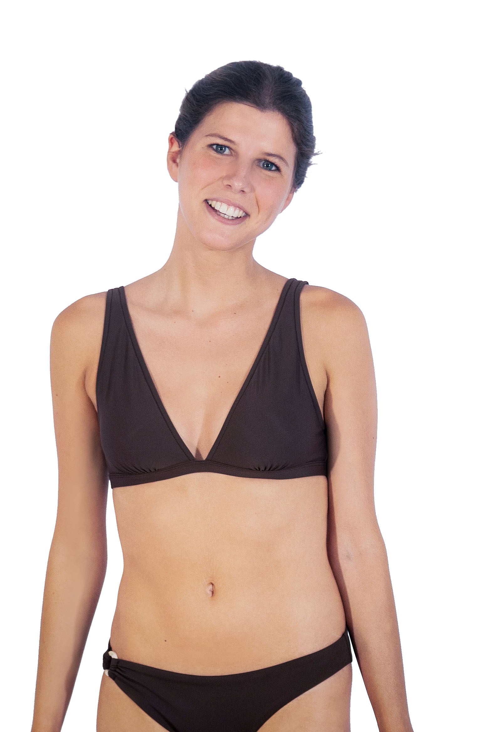 PEAK BROWN BIKINI TOP