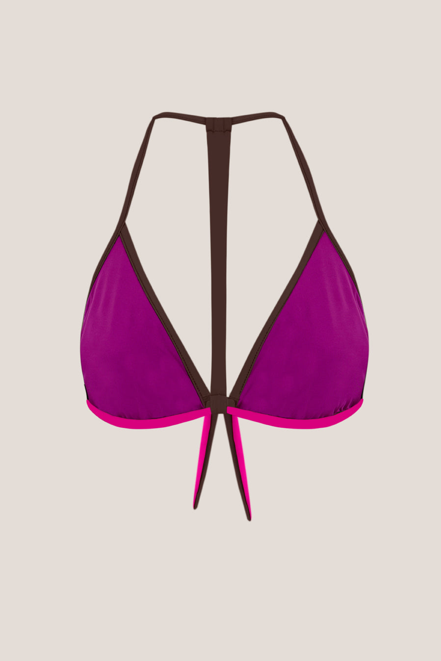 KNOTE BROWN BIKINI TOP