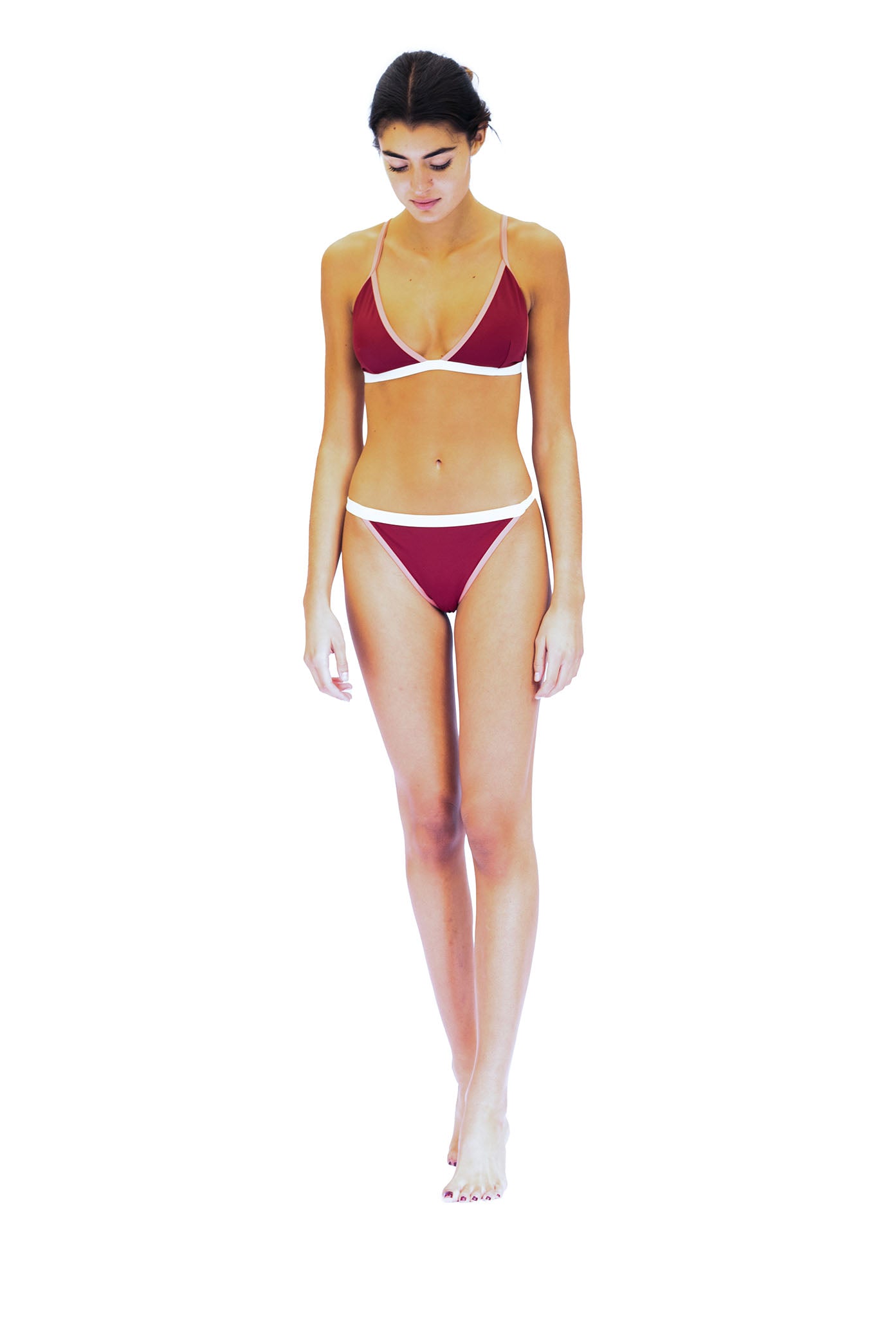 BIKINI TOP TRIÁNGULO BURDEOS