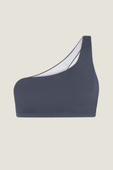 BIKINI TOP ASIMÉTRICO GRIS