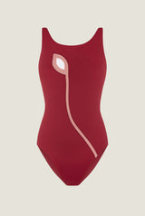 Traje de baño tulip fresa para altas