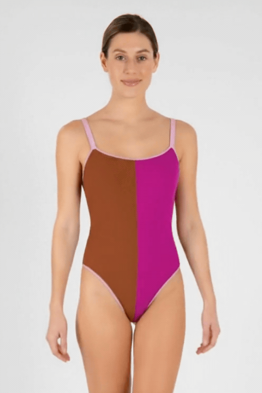 TRAJE DE BAÑO ORILLA SALITRE TERRA / FUCSIA