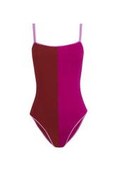 TRAJE DE BAÑO ORILLA SALITRE TERRA / FUCSIA