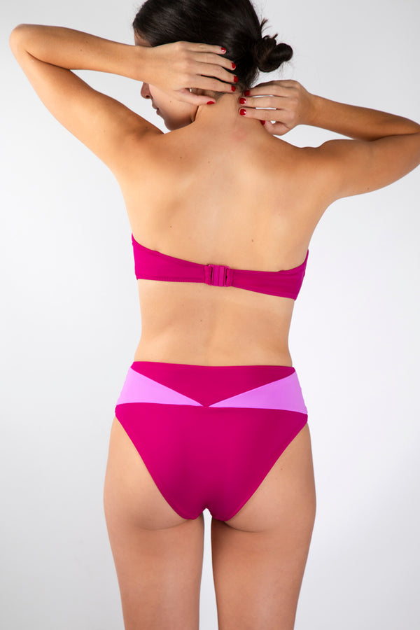 BIKINI TOP BANDEAU FUCHSIA