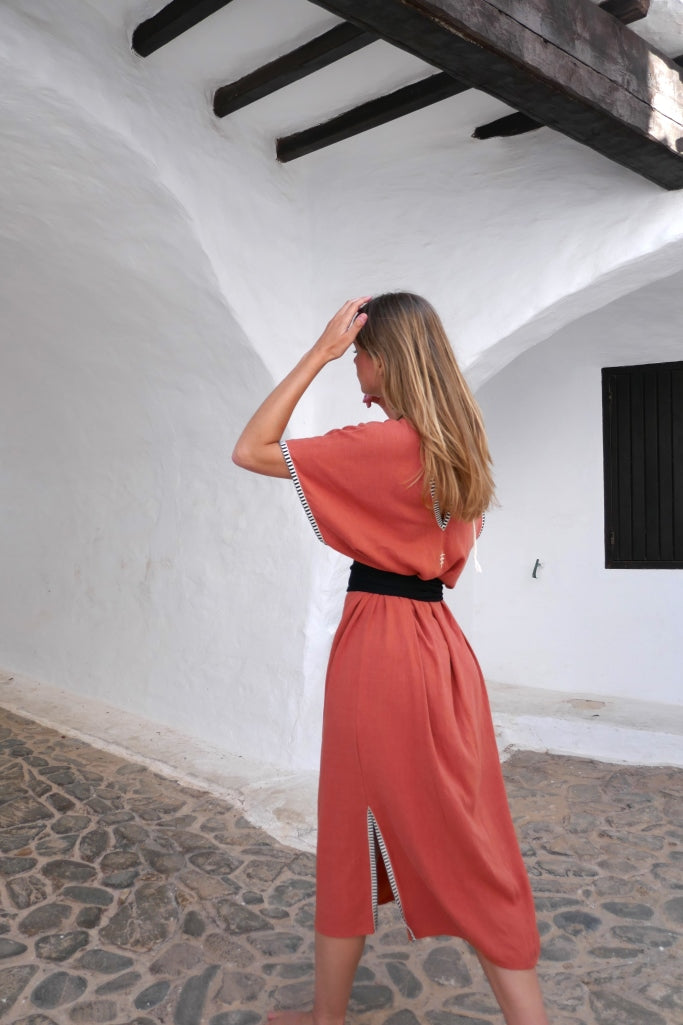 Kaftan Popi Dress Rust