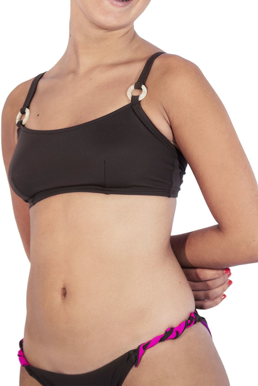 GUAMPA BROWN BIKINI TOP